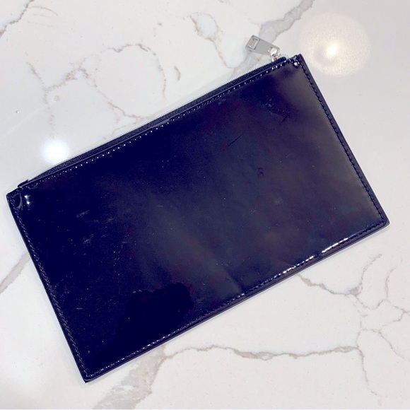 Marc Jacobs Black Patent Leather Pouch Case Makeup Cosmetics Bag - Picture 4 of 6